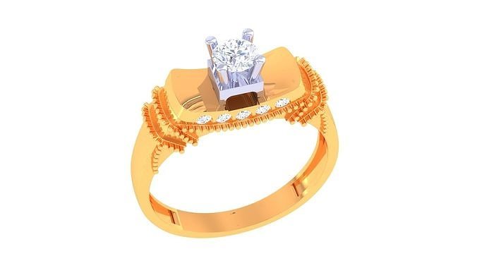 Solitaire Ring - 408 3D print model