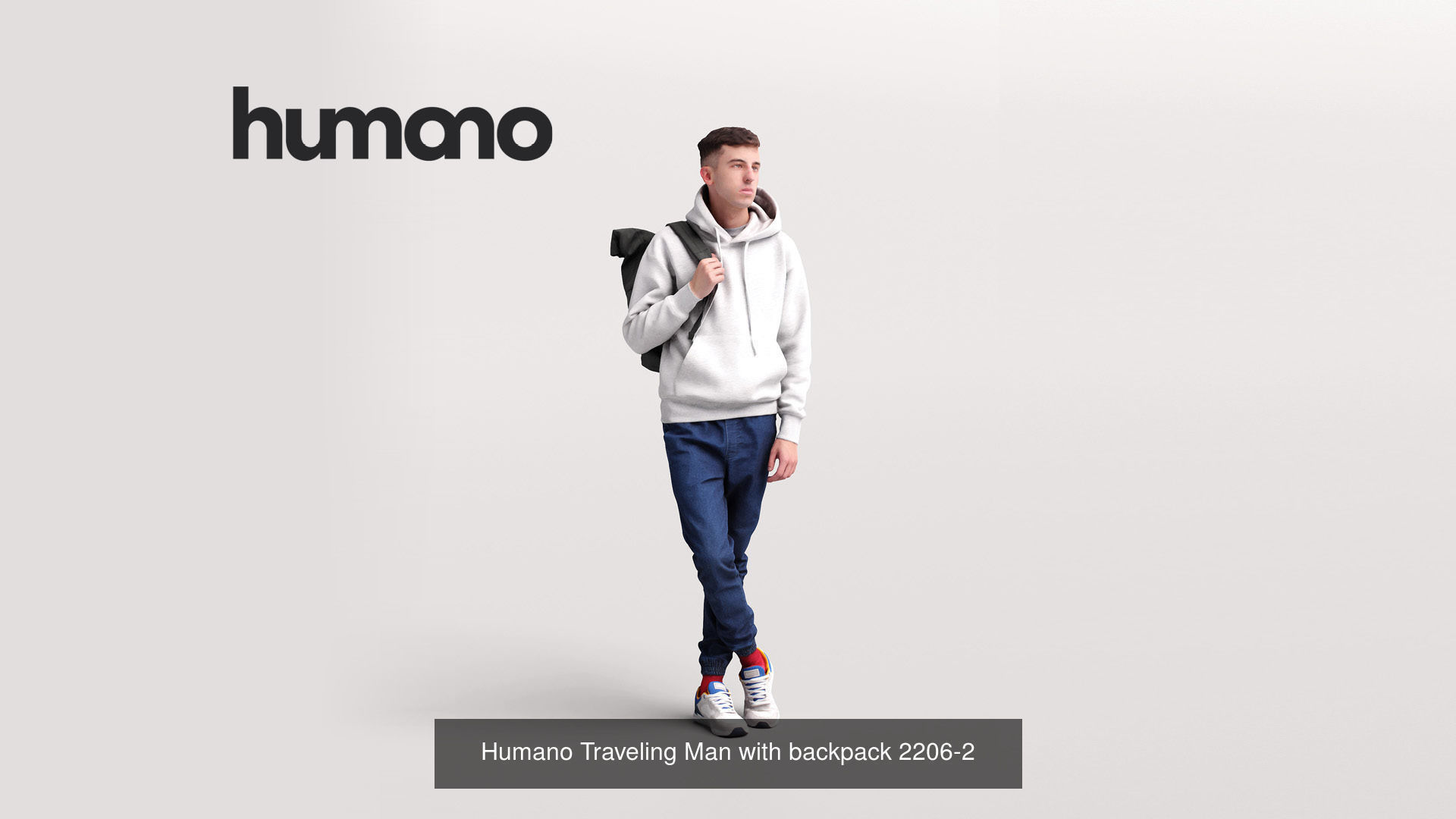 Humano 6-Pack - TRAVELING PEOPLE - 6x 3D models A 3D Model Collection_2