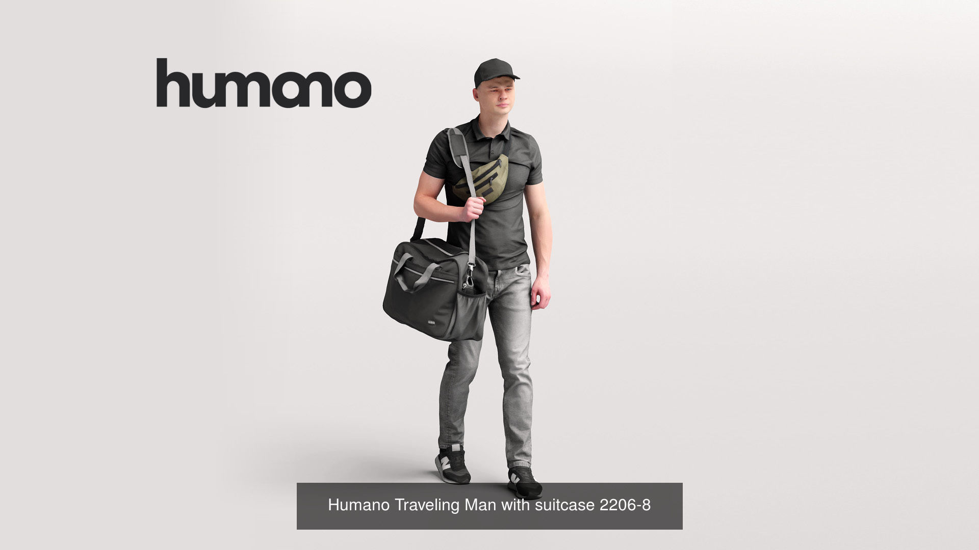 Humano 6-Pack - TRAVELING PEOPLE - 6x 3D models B 3D Model Collection_2