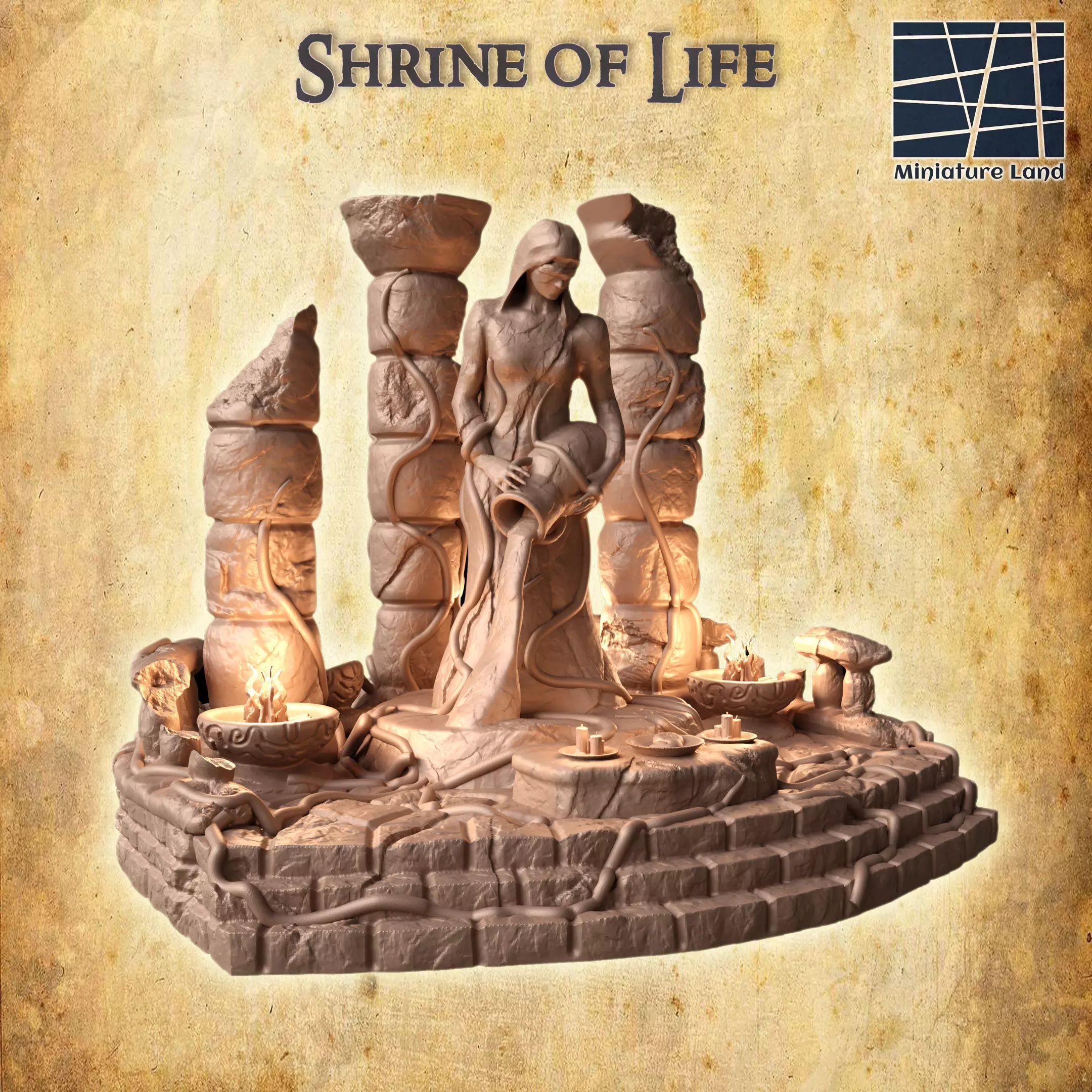 Shrine Of Life Tabletop Terrain 28 MM 3D print model