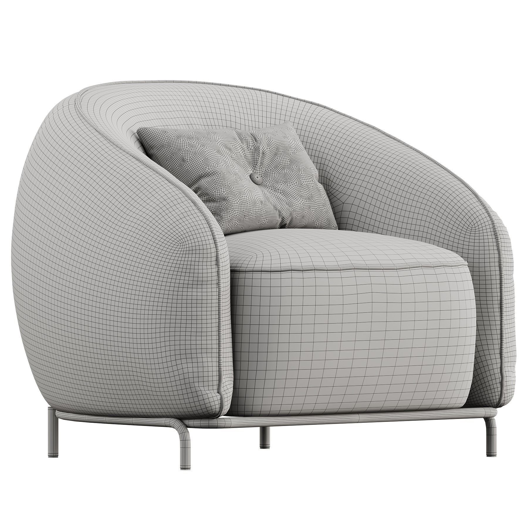 Nest Armchair by Nicoline 3D model_5