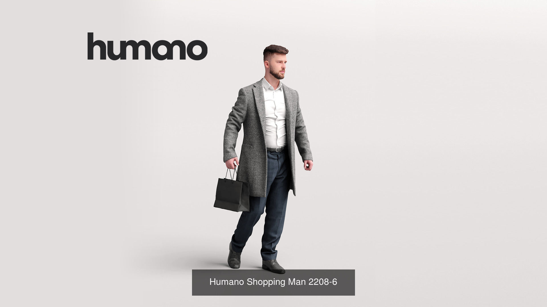 Humano 6-Pack - SHOPPING PEOPLE - 6x 3D models A 3D Model Collection_6
