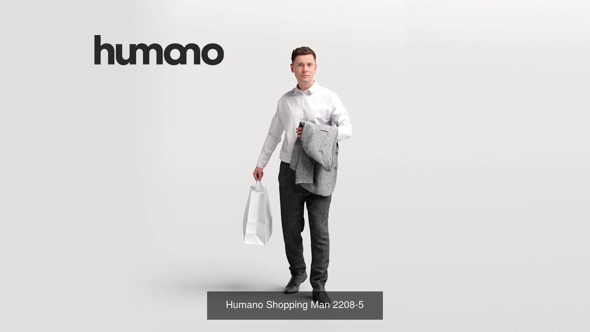 Humano 6-Pack - SHOPPING PEOPLE - 6x 3D models A 3D Model Collection_5
