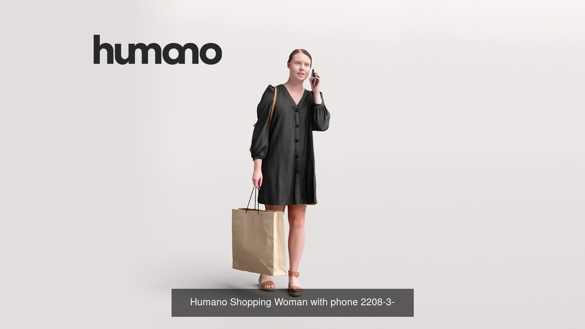 Humano 6-Pack - SHOPPING PEOPLE - 6x 3D models A 3D Model Collection_3