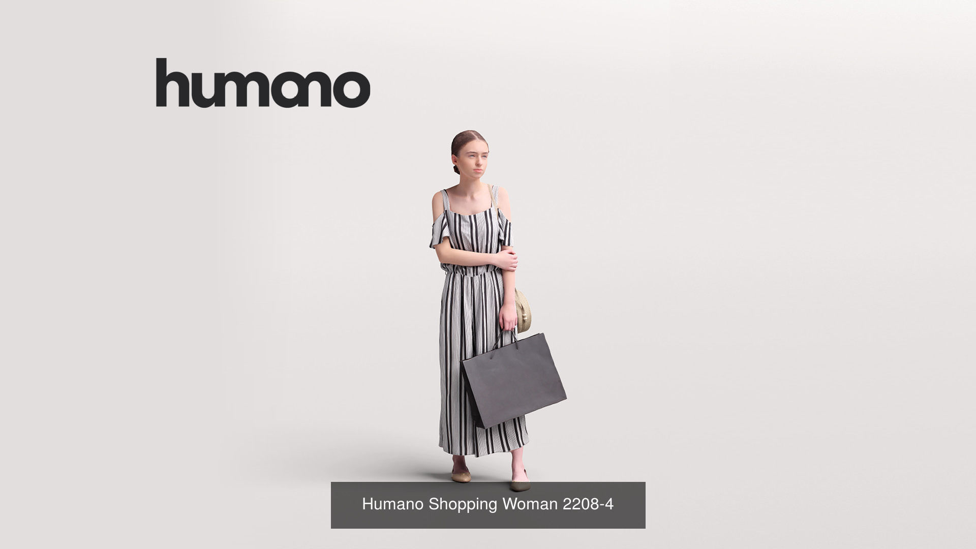 Humano 6-Pack - SHOPPING PEOPLE - 6x 3D models A 3D Model Collection_4