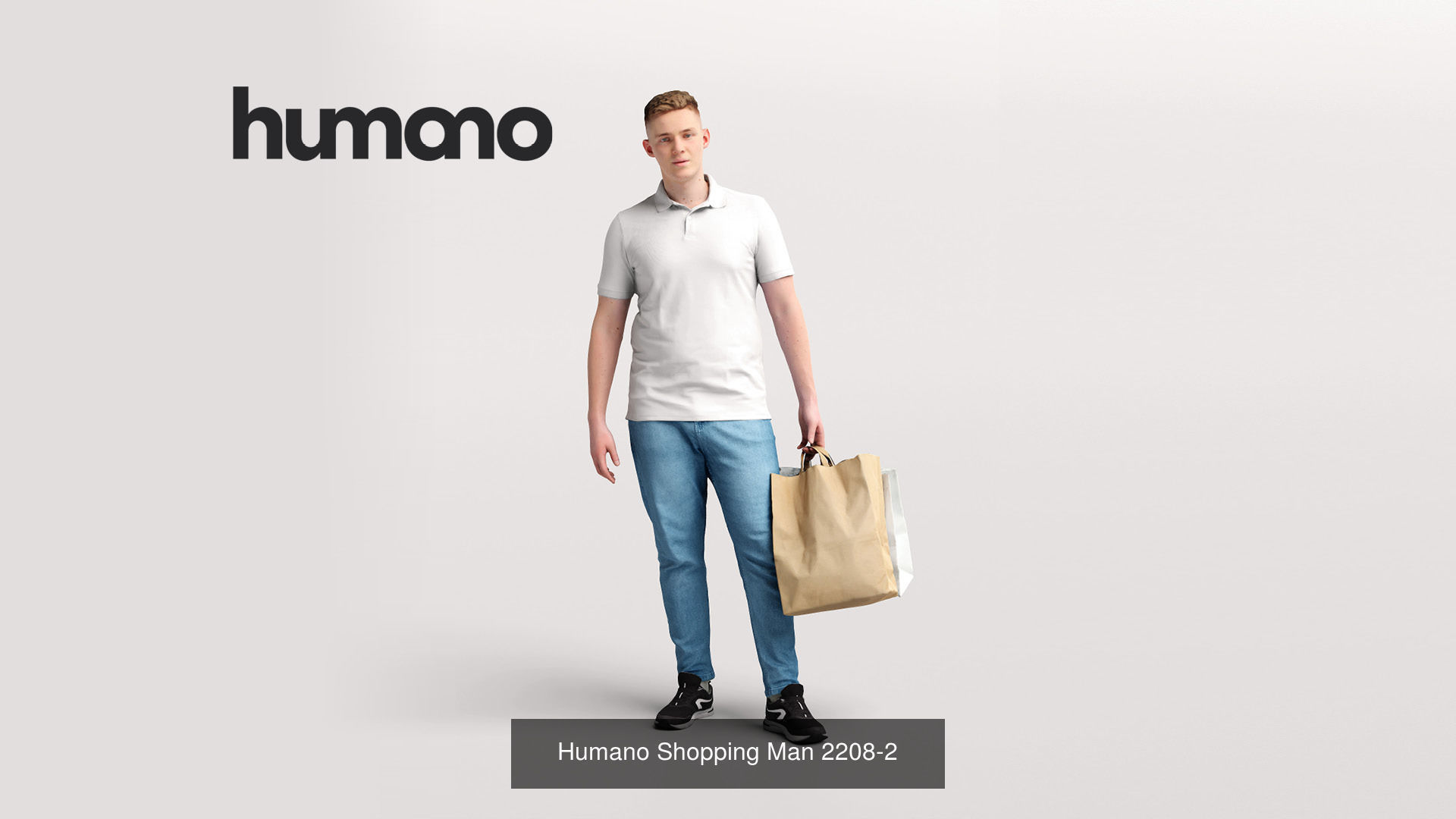 Humano 6-Pack - SHOPPING PEOPLE - 6x 3D models A 3D Model Collection_2