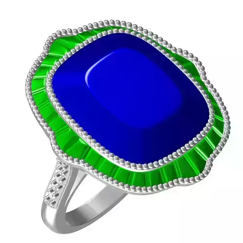 Cushion Cut Sapphire Stone Vintage Designer Ring