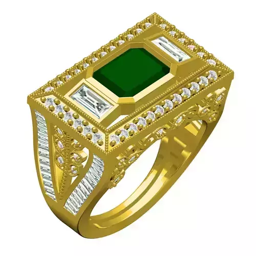 Antique Art Deco Style Cocktail Ring