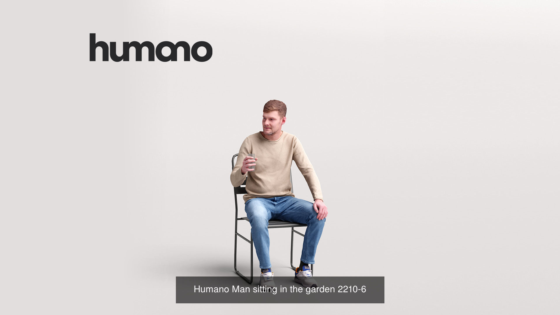 Humano 6-Pack - OUTDOOR GARDEN LEISURE PEOPLE - 6x 3D models B 3D Model Collection_2