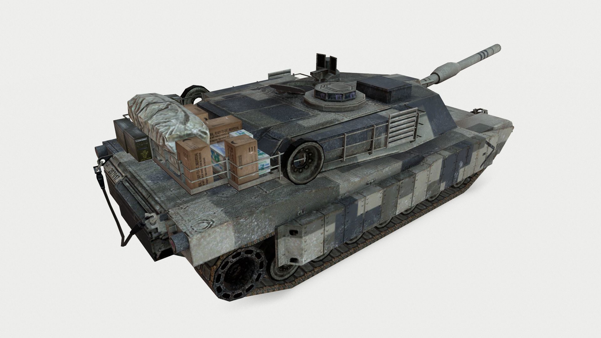 Abrams M1A2 Low-poly 3D model_3