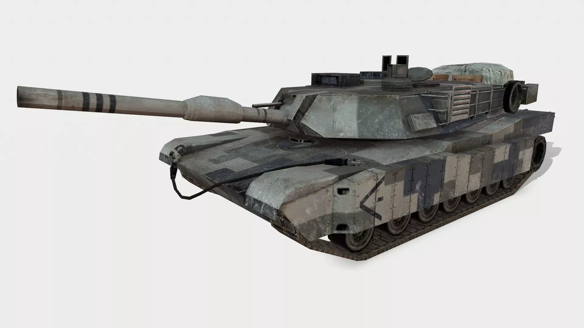 Abrams M1A2 Low-poly 3D model_0