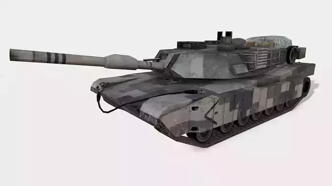 Abrams M1A2 Low-poly 3D model Abrams M1A2 Low-poly 3D model