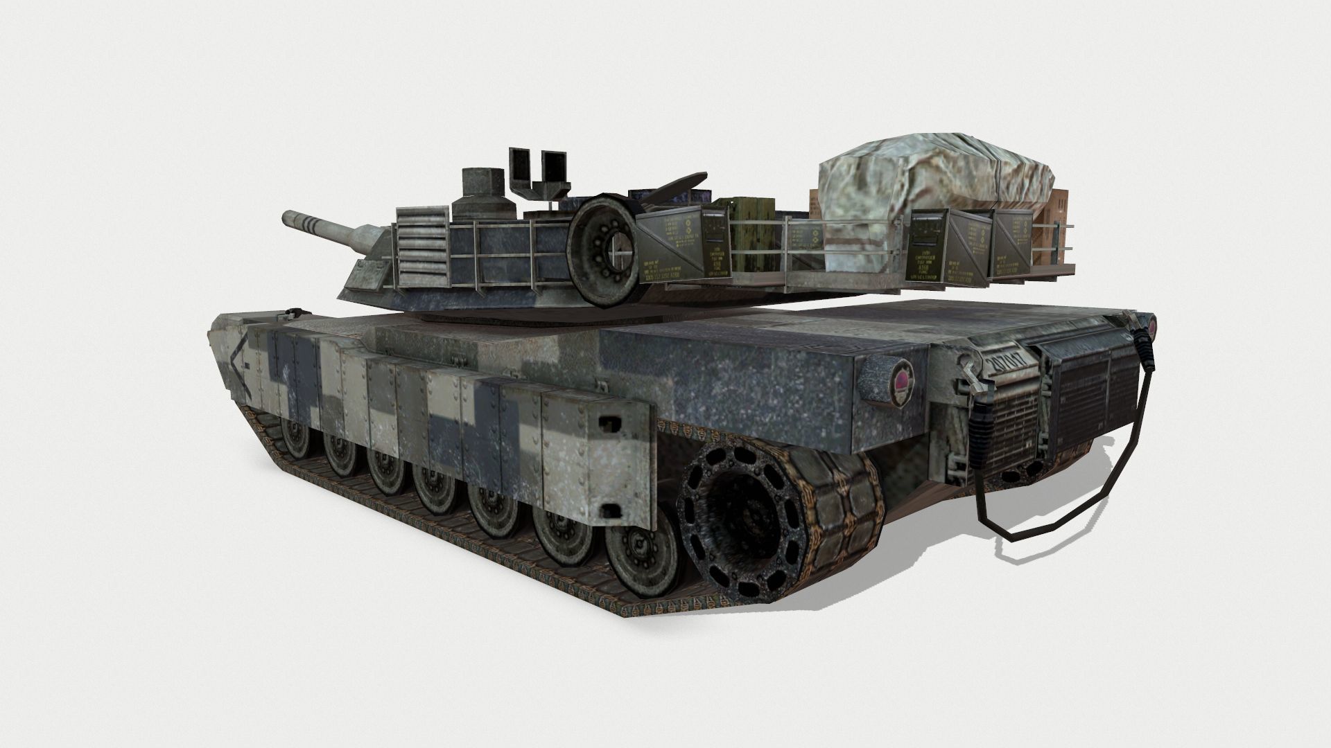 Abrams M1A2 Low-poly 3D model_4