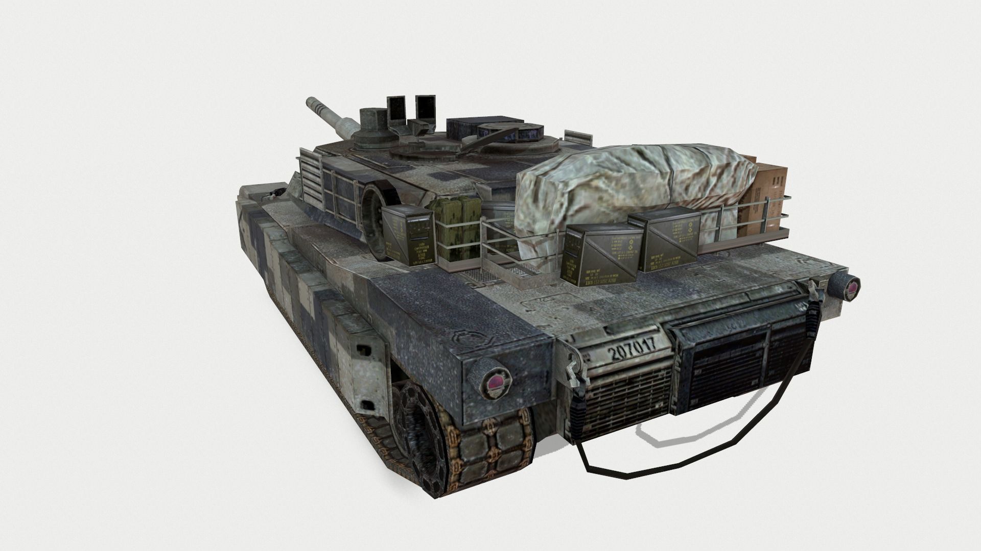 Abrams M1A2 Low-poly 3D model_5