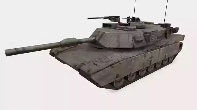Abrams M1A3 Low-poly 3D model Abrams M1A3 Low-poly 3D model