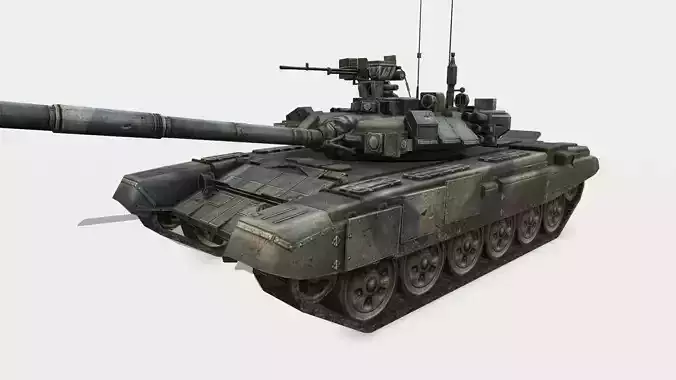Tank T-90 Low-poly 3D model Tank T-90 Low-poly 3D model