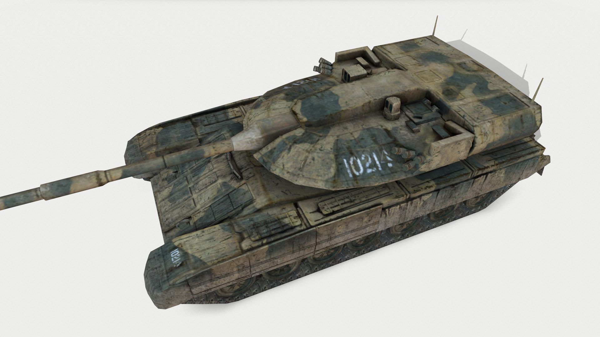 Tank T-95 Low-poly 3D model_4