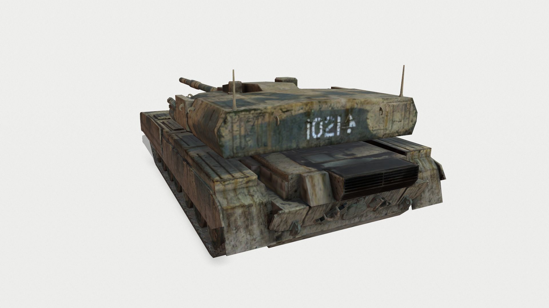 Tank T-95 Low-poly 3D model_7