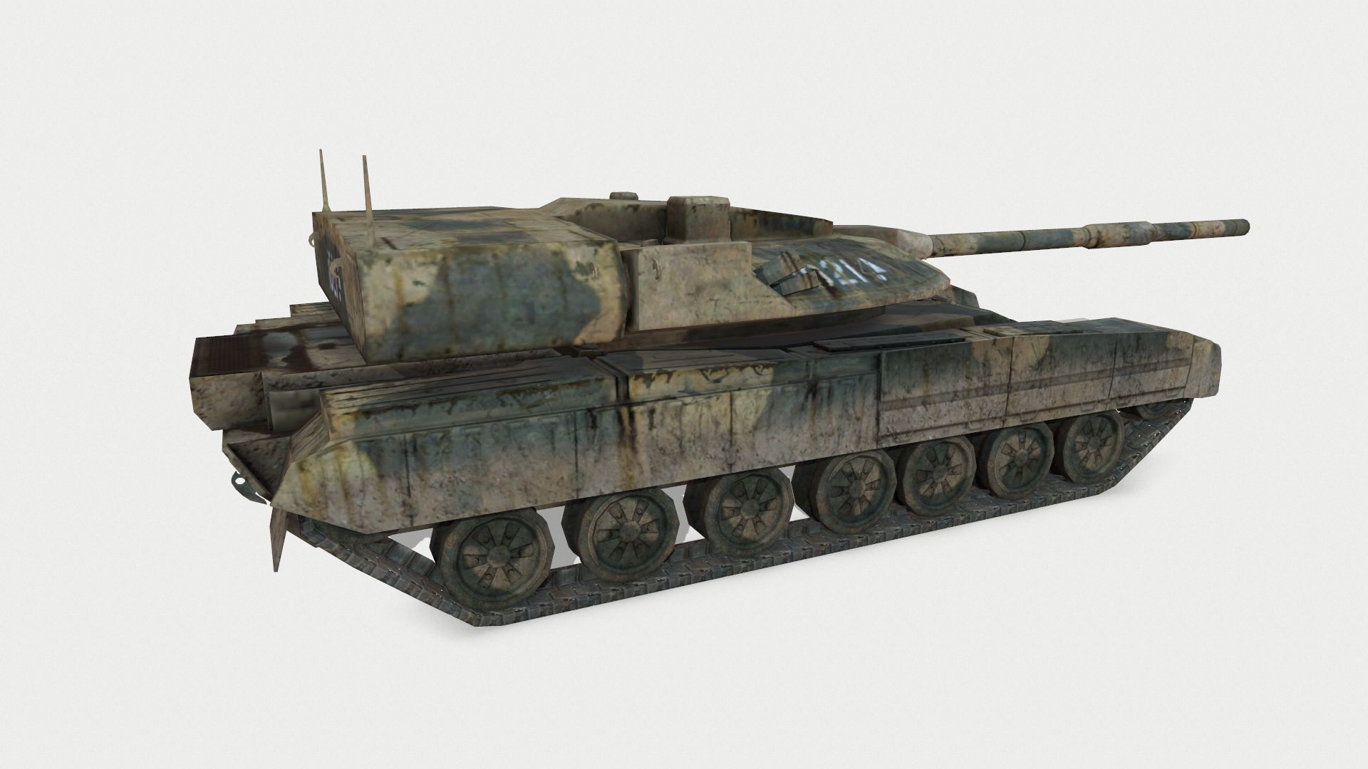 Tank T-95 Low-poly 3D model_5