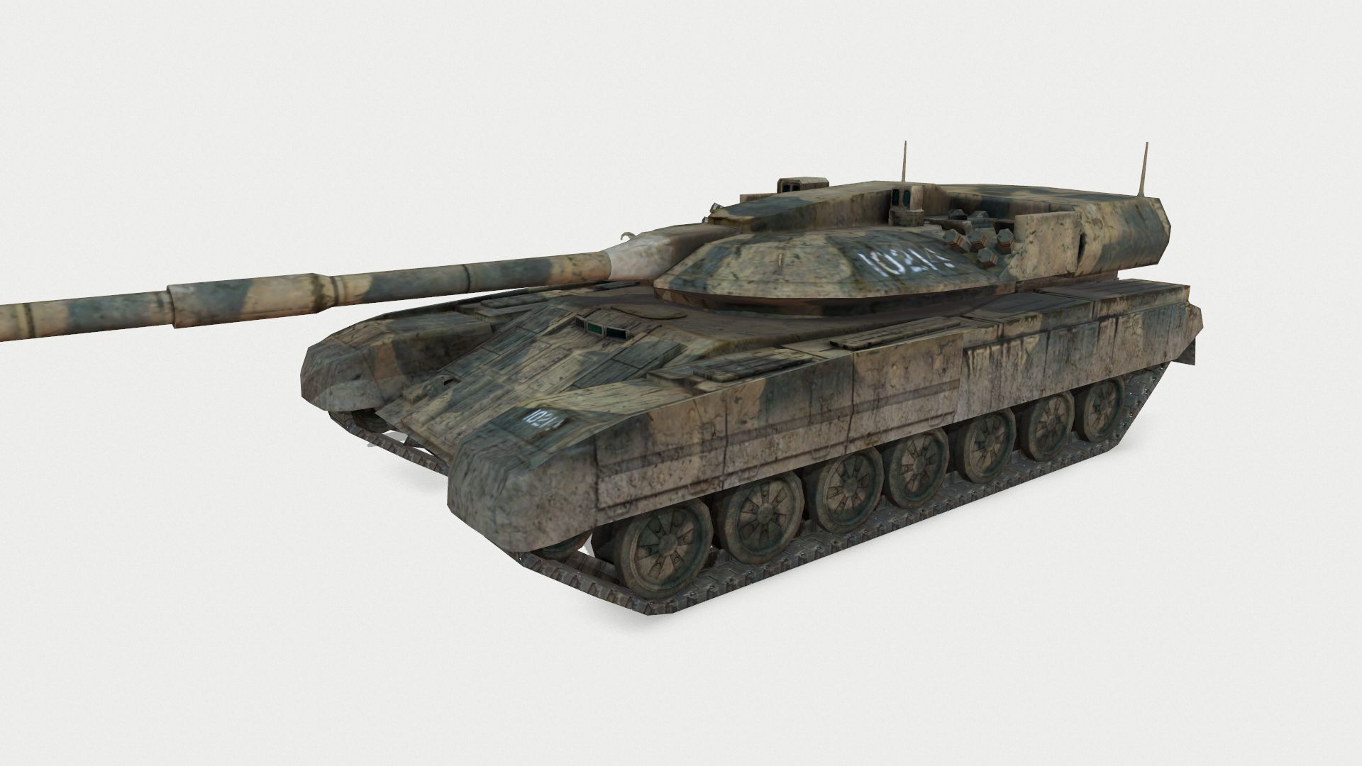 Tank T-95 Low-poly 3D model_3