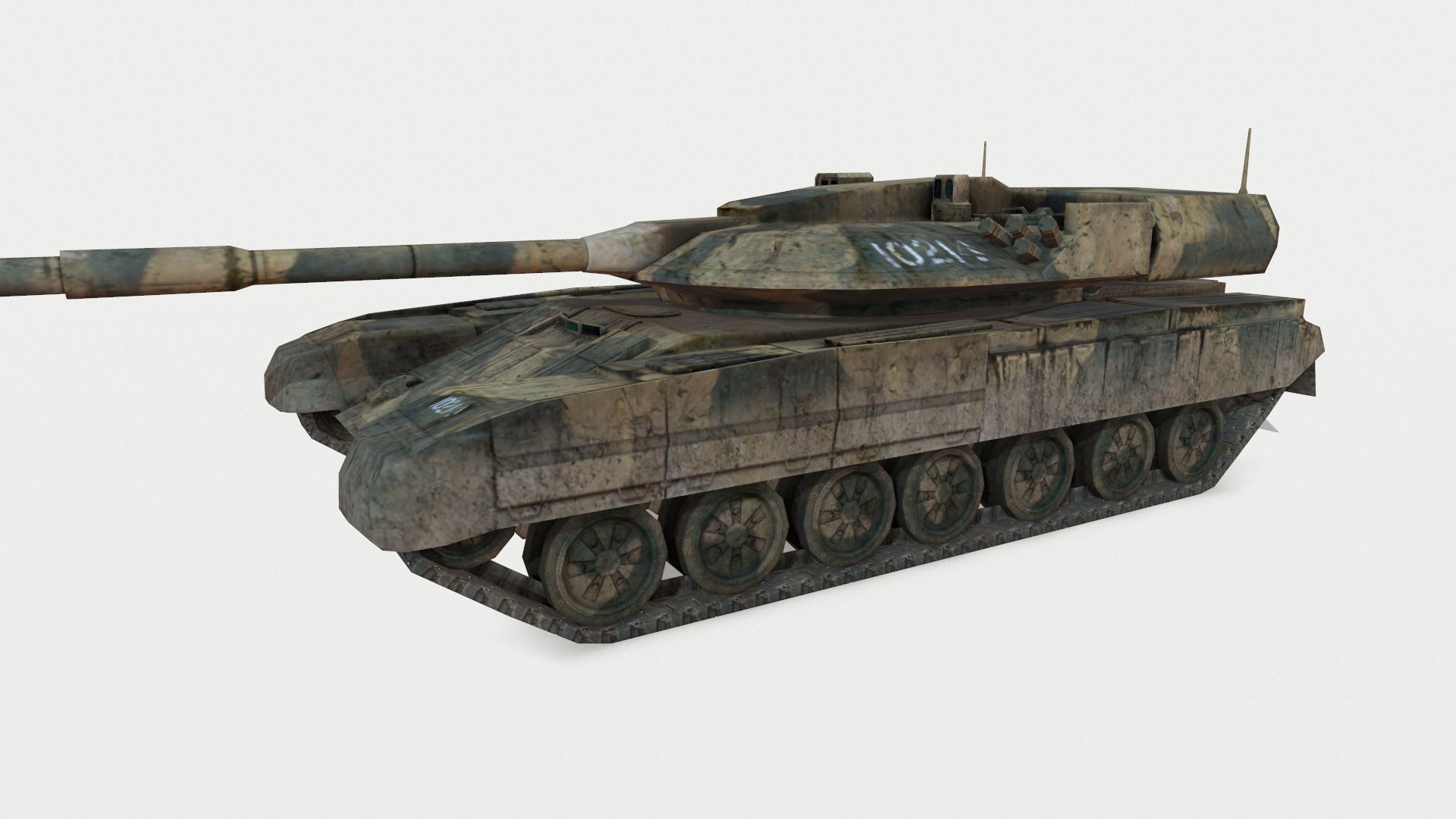 Tank T-95 Low-poly 3D model_2