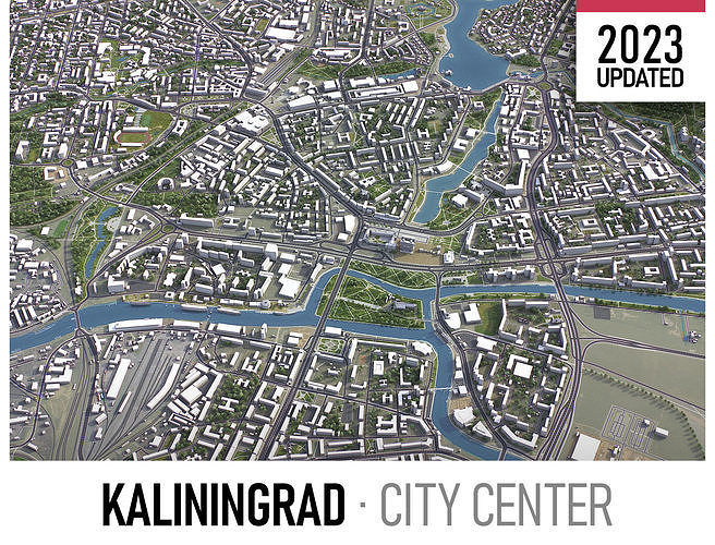 Kaliningrad Low-poly 3D model
