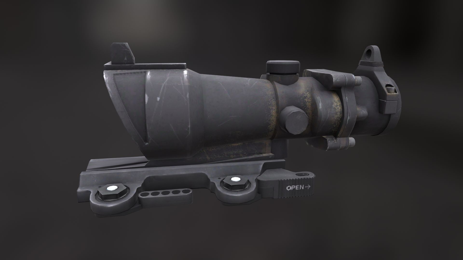 Rifle Scope ACOG Low-poly 3D model_2