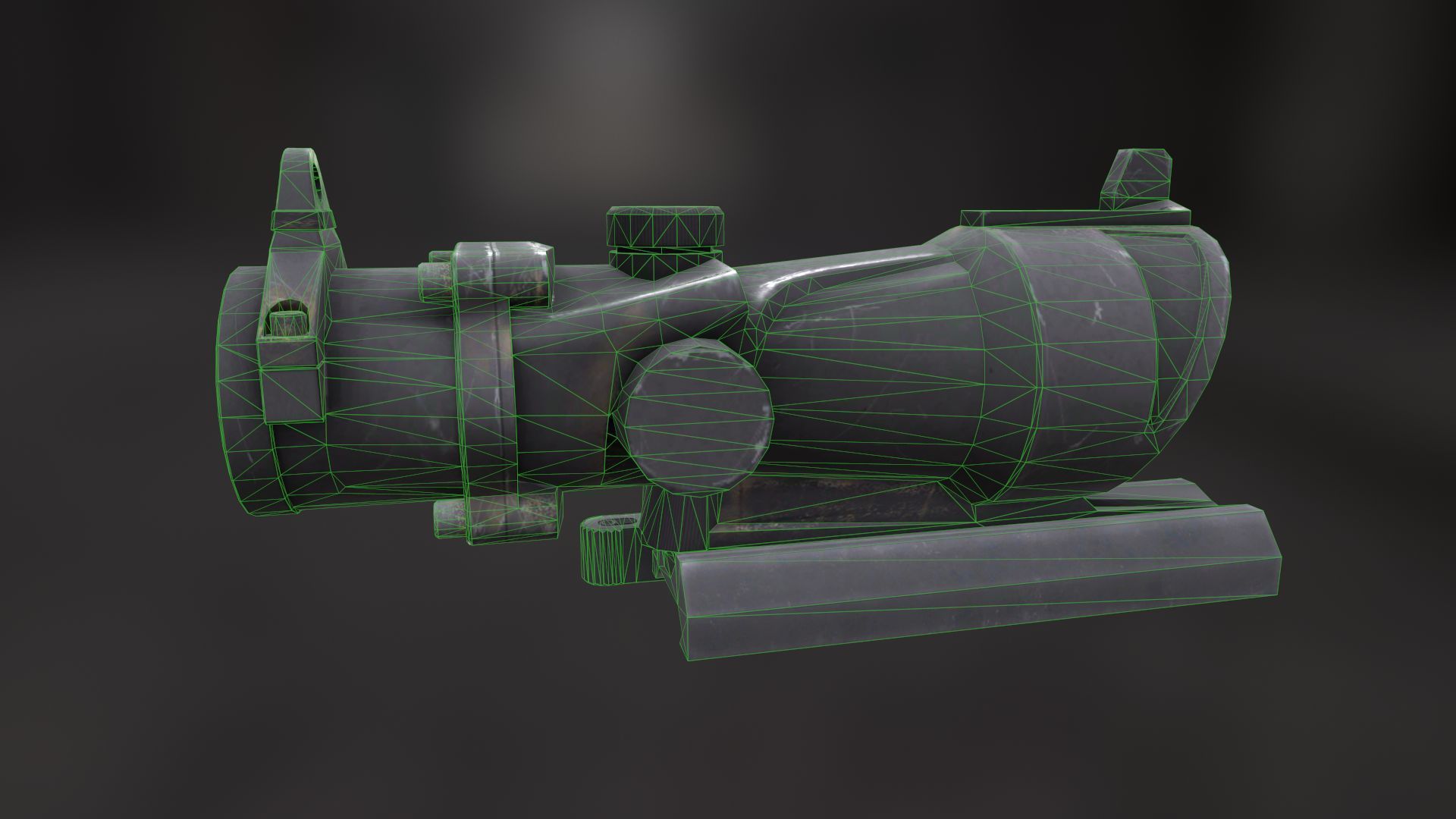 Rifle Scope ACOG Low-poly 3D model_5