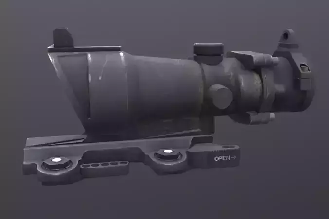 Rifle Scope ACOG Low-poly 3D model