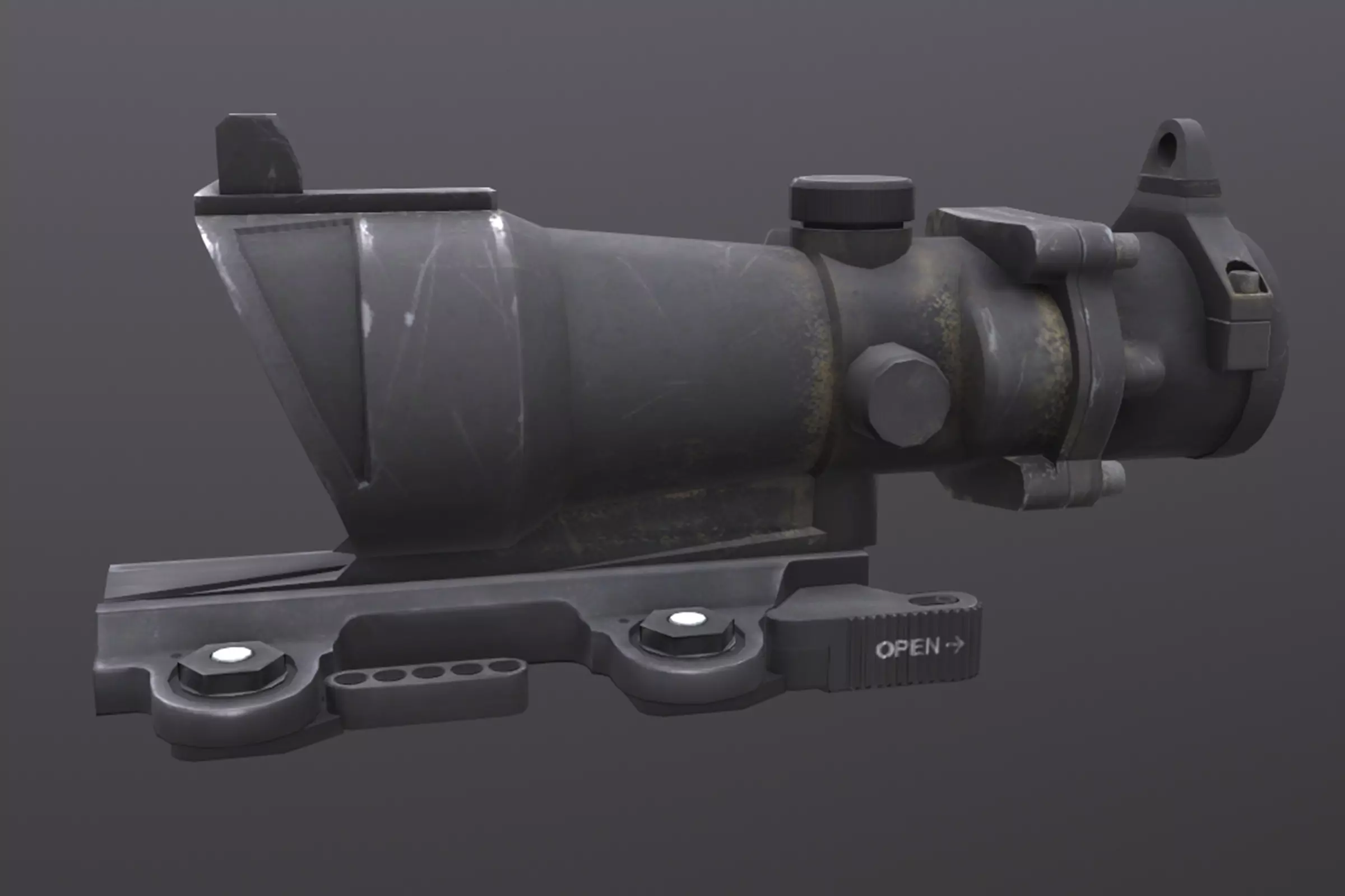 Rifle Scope ACOG Low-poly 3D model_0