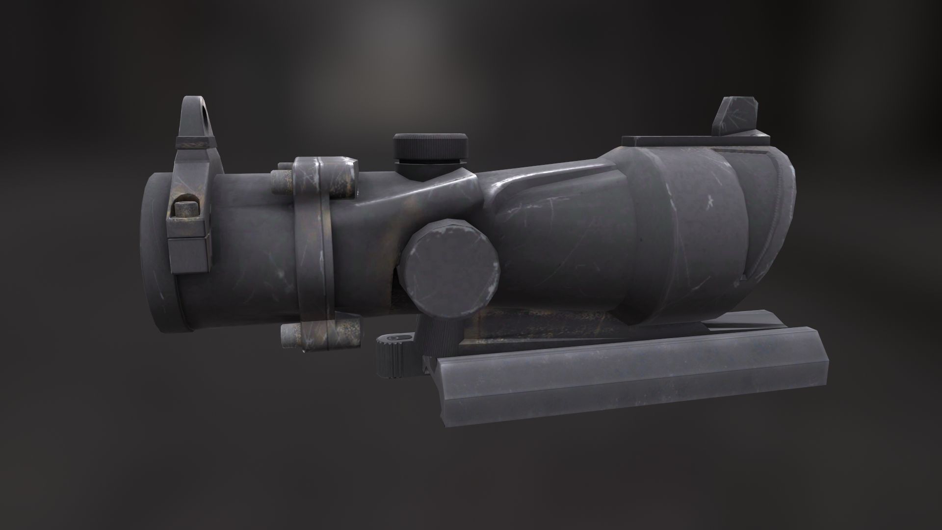 Rifle Scope ACOG Low-poly 3D model_3