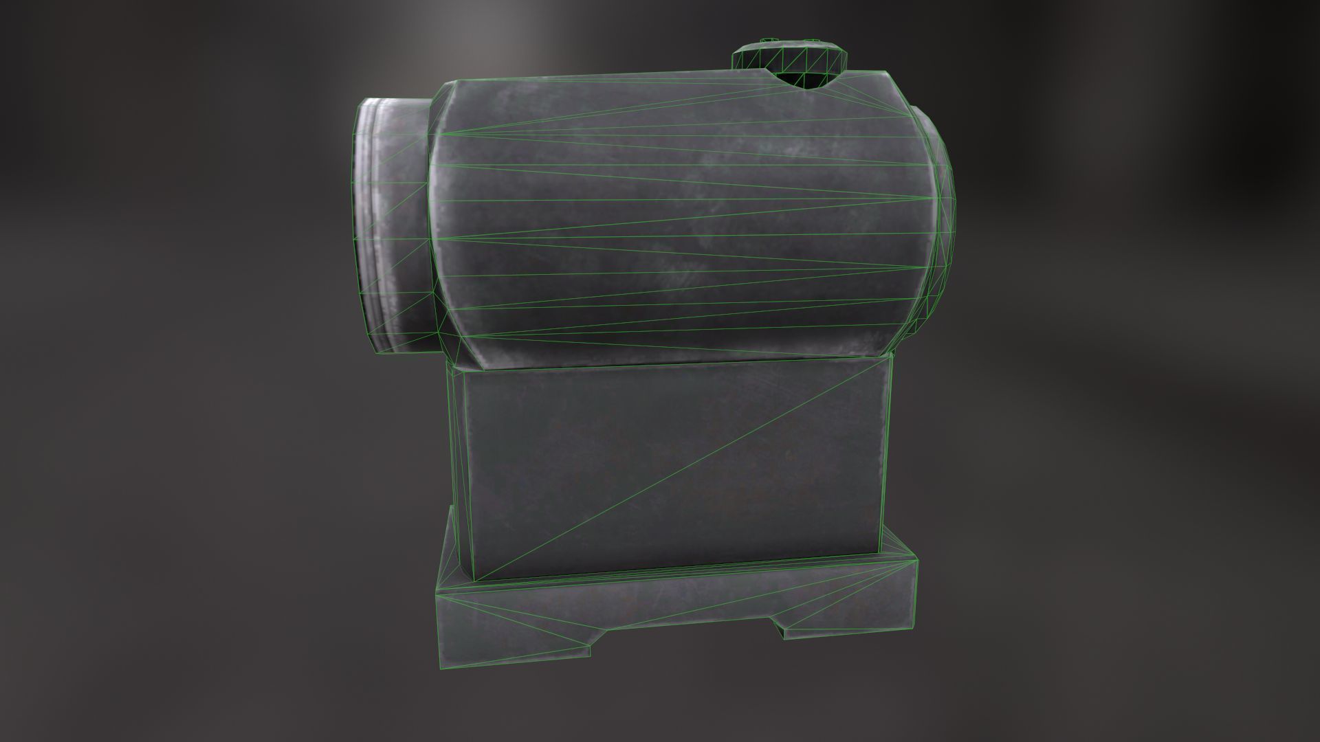 Rifle Scope Micro T-1 Low-poly 3D model_5