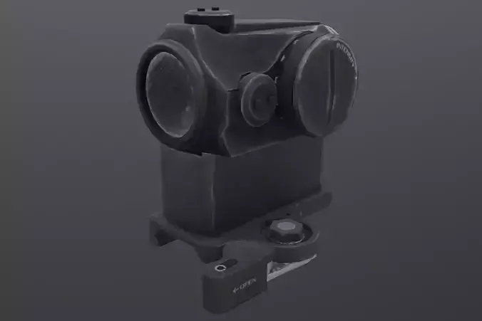 Rifle Scope Micro T-1 Low-poly 3D model