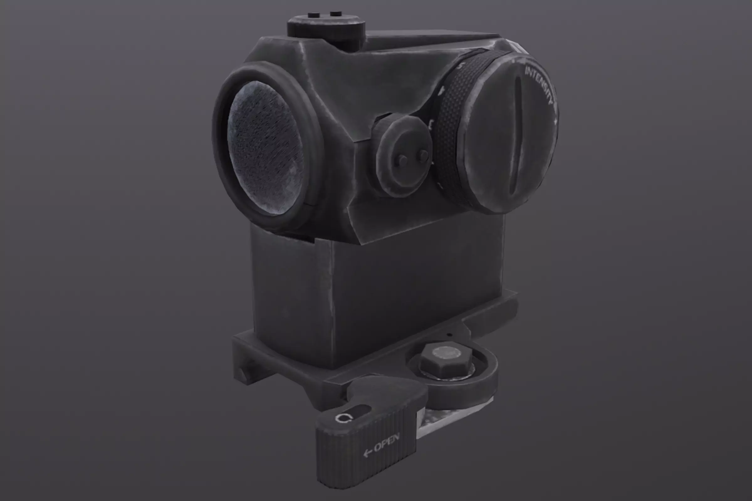 Rifle Scope Micro T-1 Low-poly 3D model_0