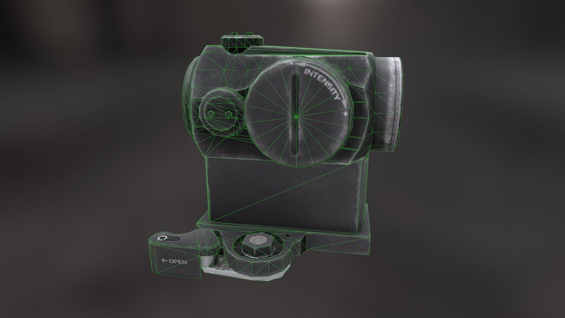 Rifle Scope Micro T-1 Low-poly 3D model_4