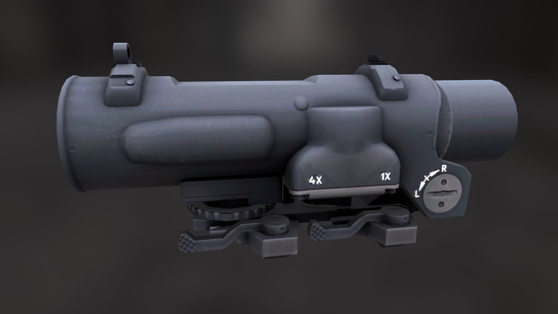 Rifle Scope ELCAN Specter Low-poly 3D model_2