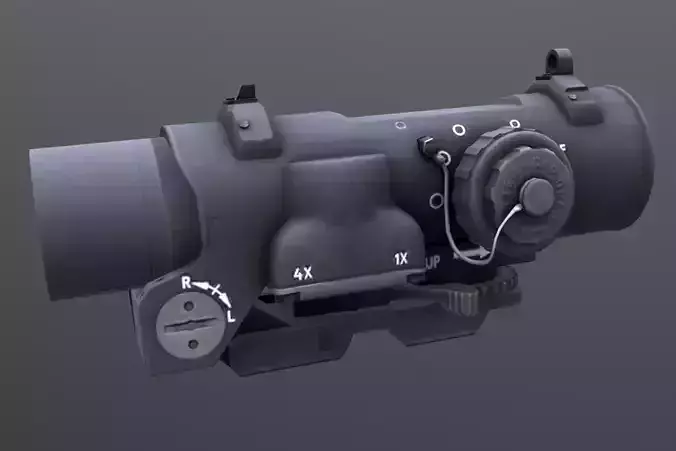 Rifle Scope ELCAN Specter Low-poly 3D model