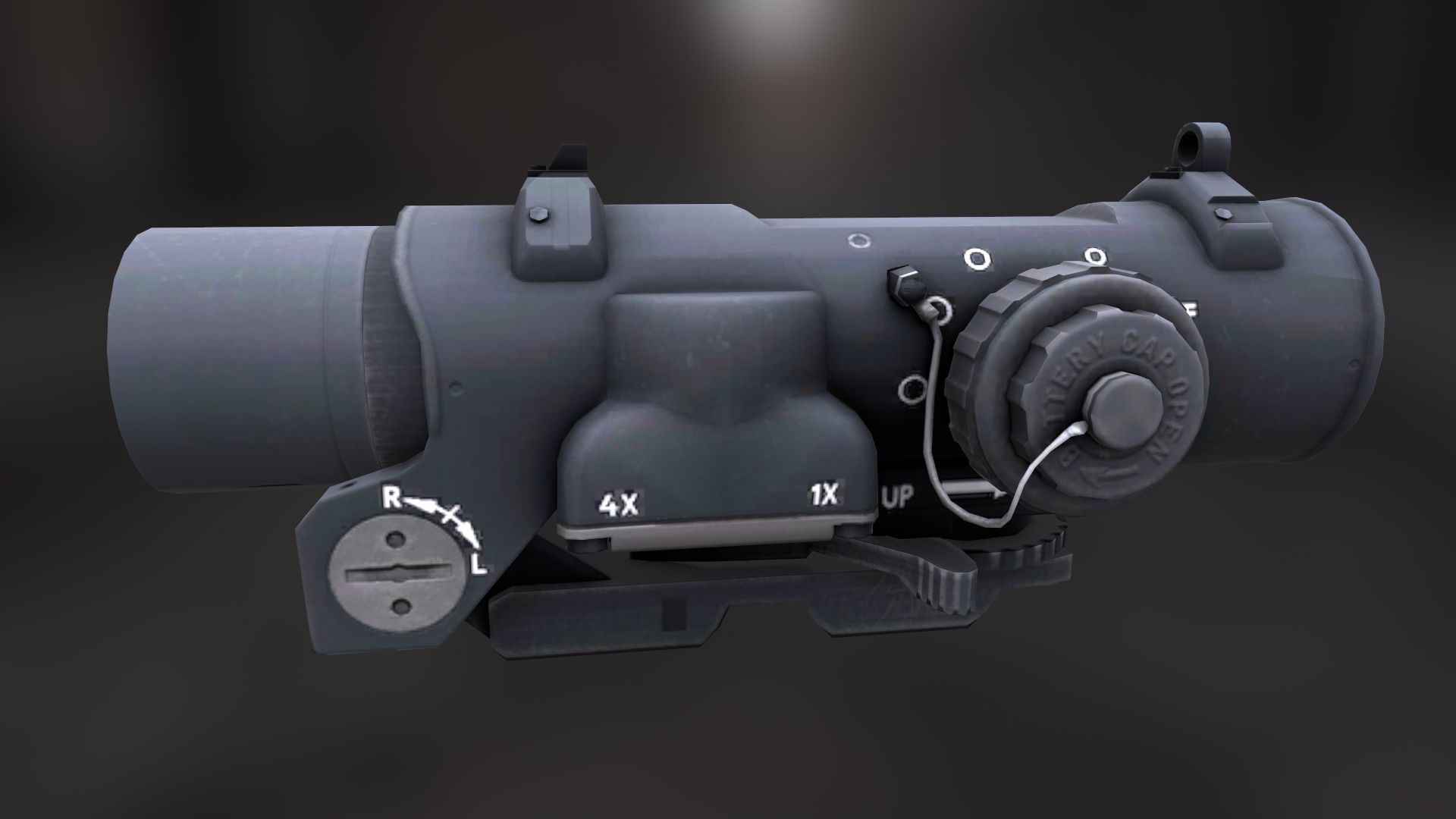 Rifle Scope ELCAN Specter Low-poly 3D model_3