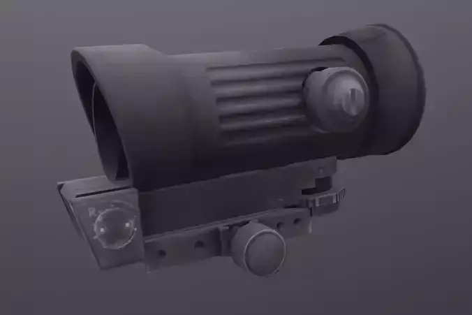Rifle Scope Elcan M145 Low-poly 3D model