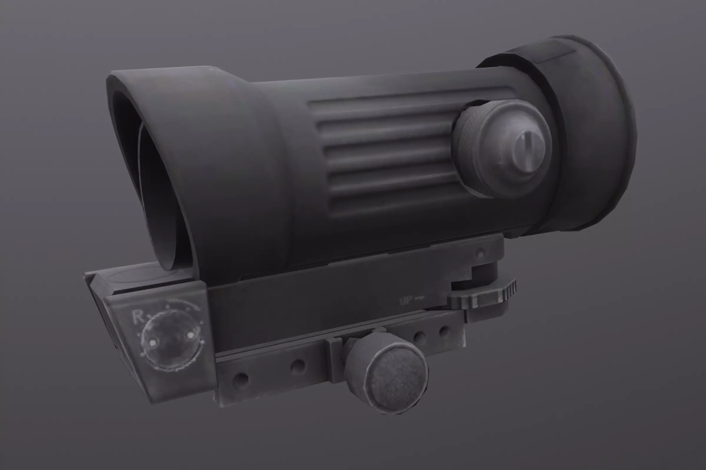 Rifle Scope Elcan M145 Low-poly 3D model_0