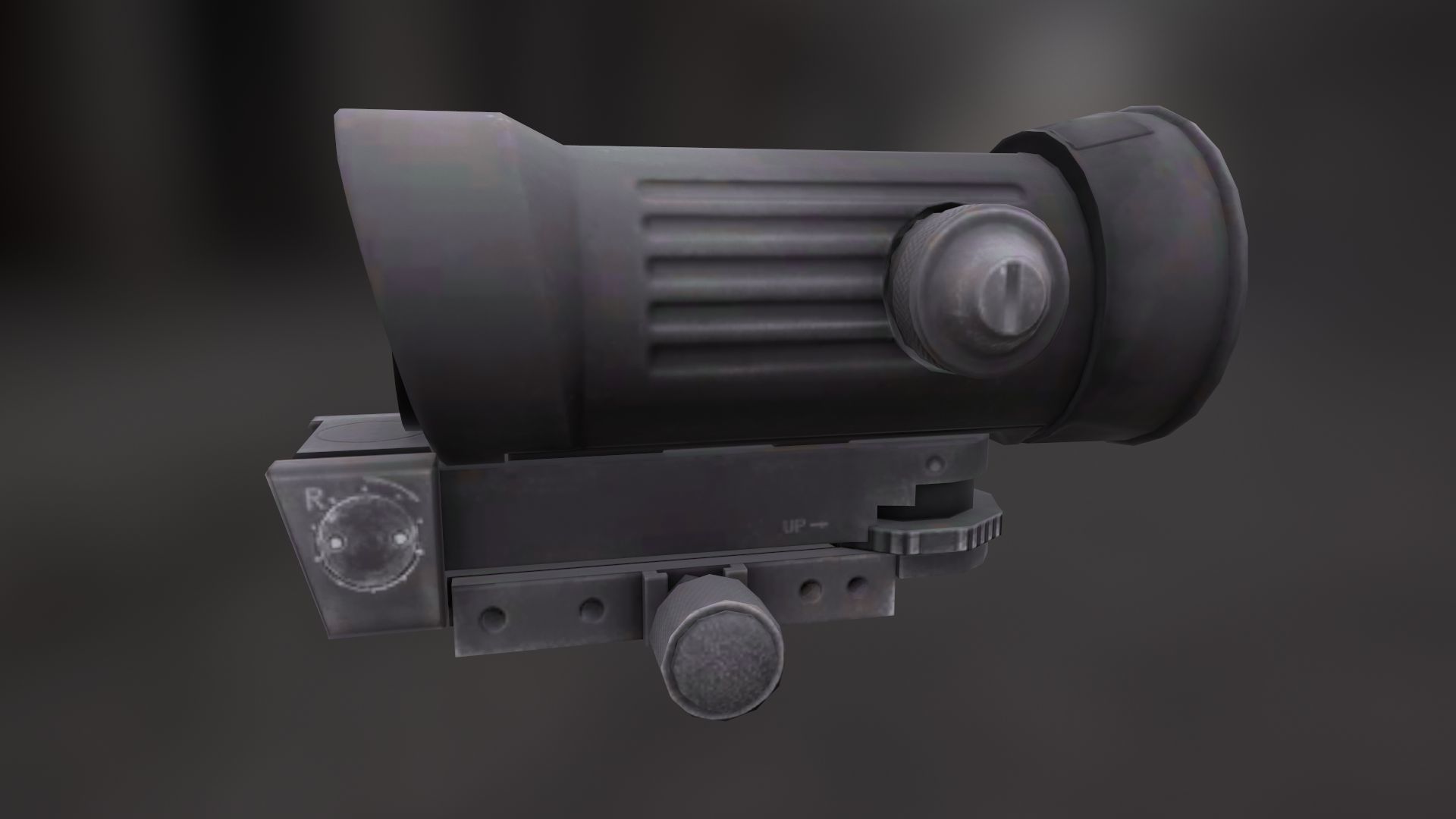 Rifle Scope Elcan M145 Low-poly 3D model_2