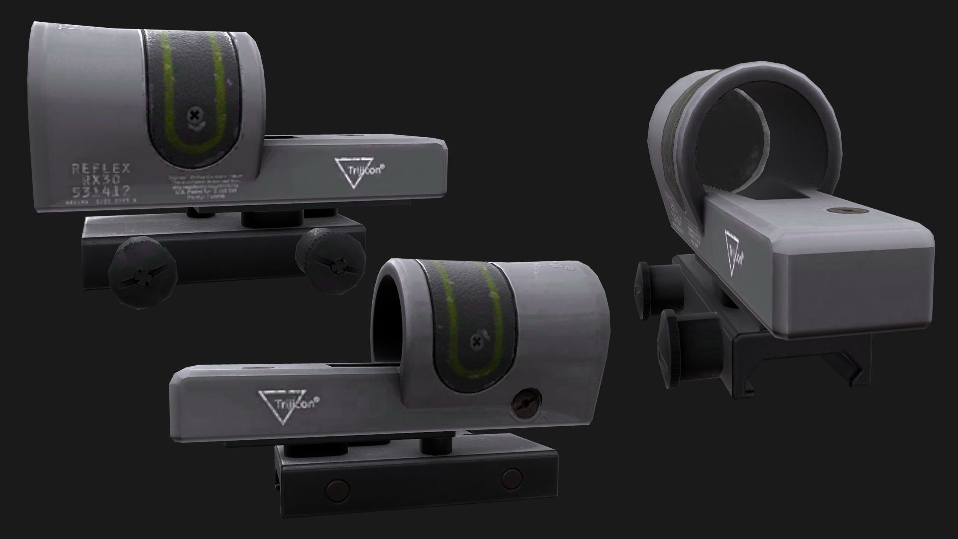 Reflex RX34 Low-poly 3D model_1