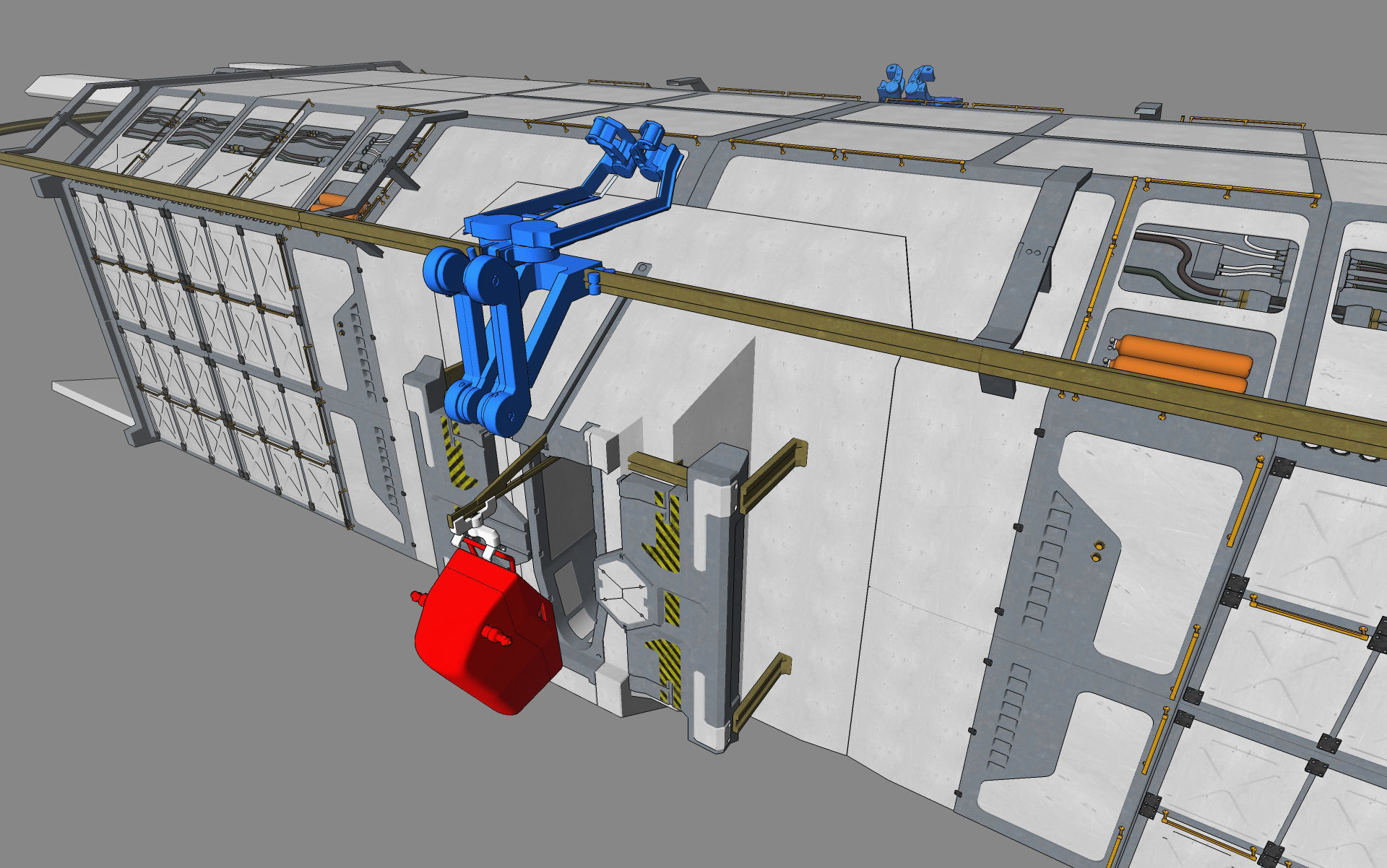 Fully rigged animated Space Fighter 3D model_21