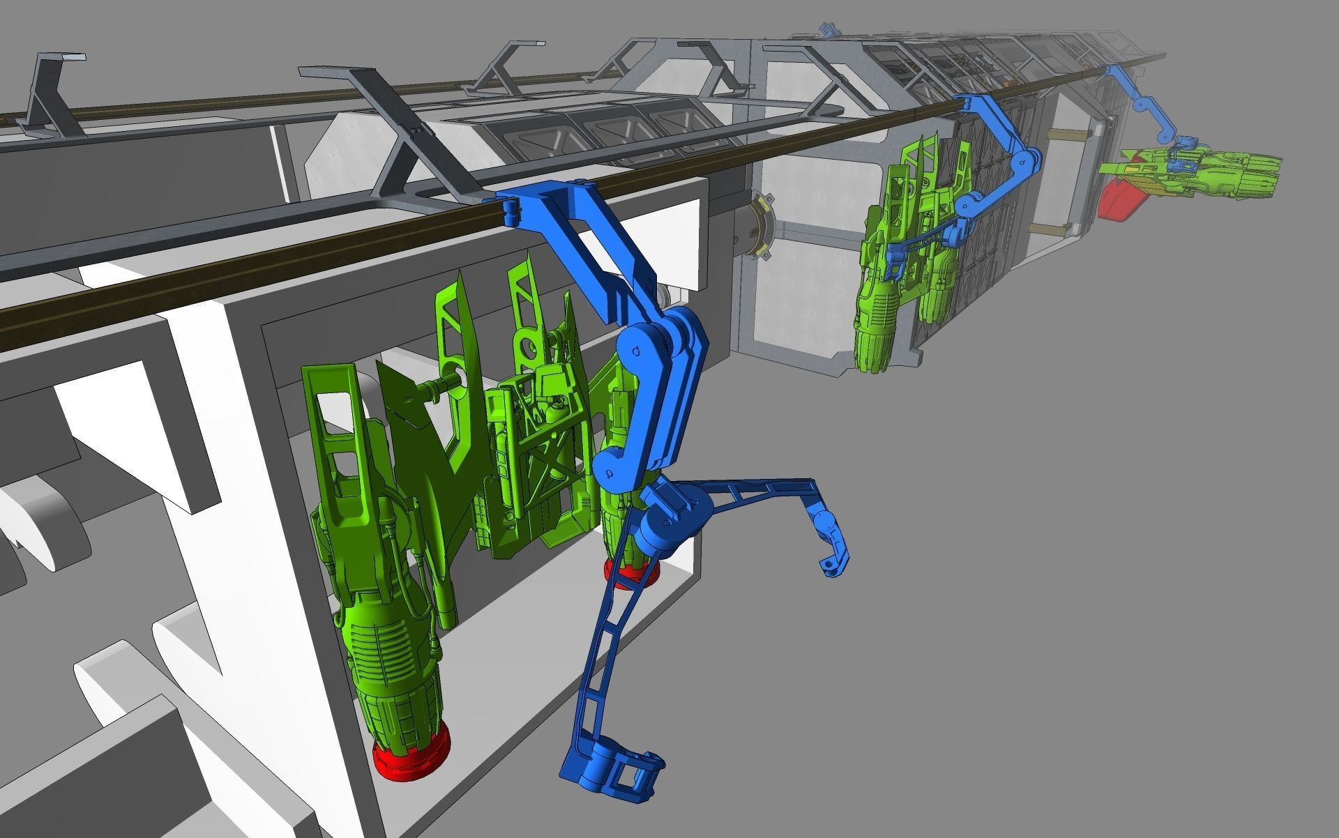 Fully rigged animated Space Fighter 3D model_27