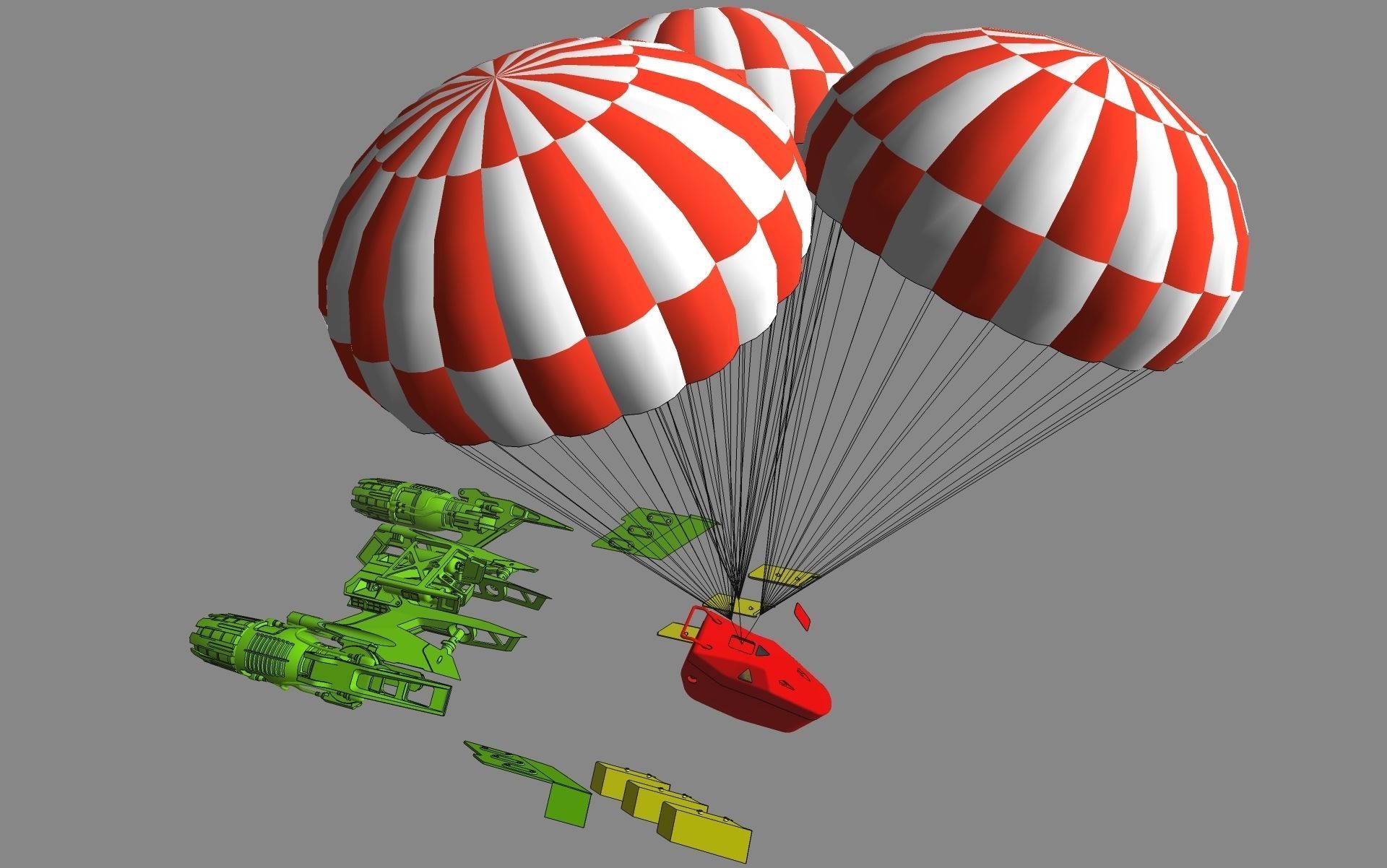 Fully rigged animated Space Fighter 3D model_20