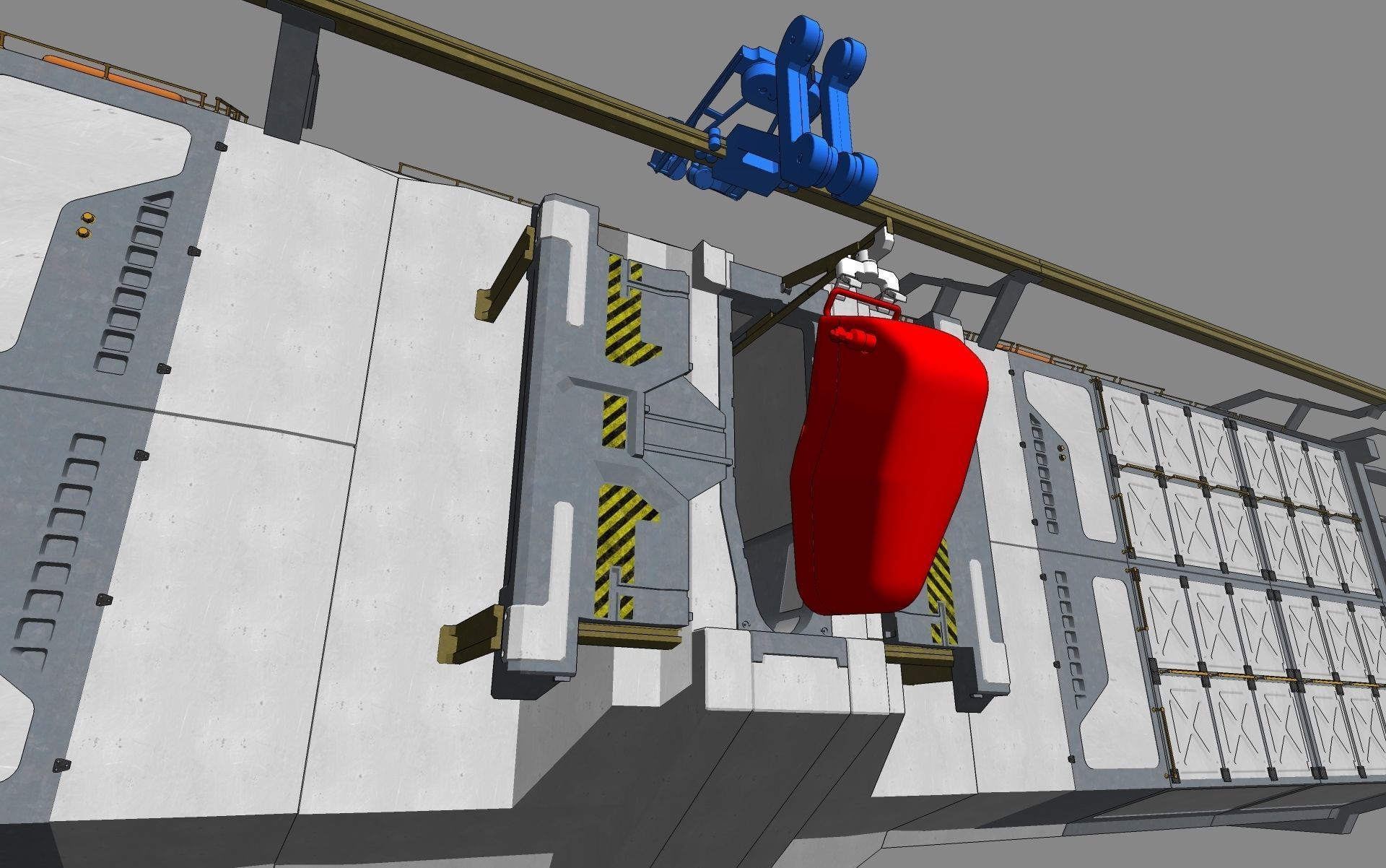 Fully rigged animated Space Fighter 3D model_26