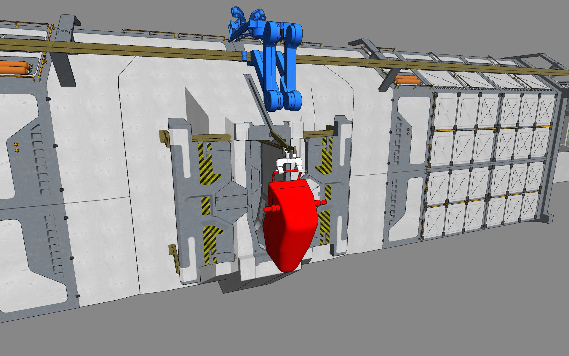 Fully rigged animated Space Fighter 3D model_23