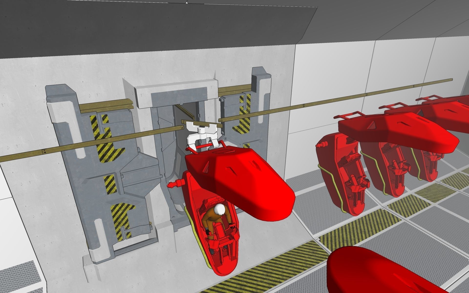 Fully rigged animated Space Fighter 3D model_18