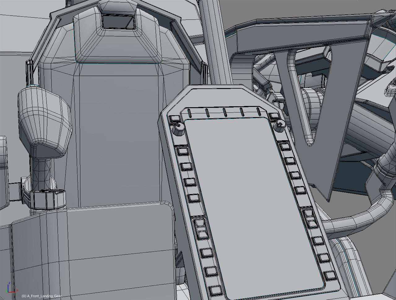 Fully rigged animated Space Fighter 3D model_14