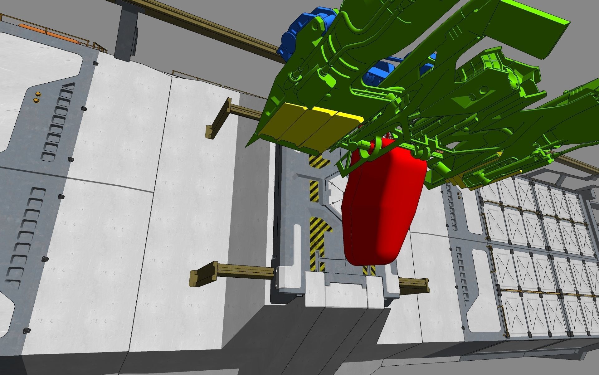 Fully rigged animated Space Fighter 3D model_25